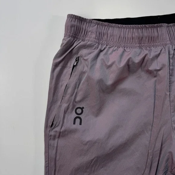 ON‎ CLOUD Tennis Court Pants Mesh Lined Mens Medium Two-Tone Purple Zip Up Cuff